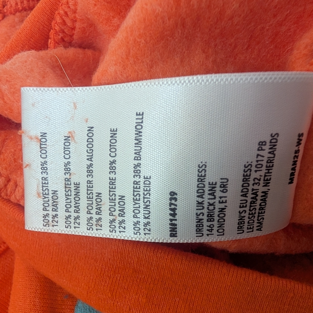 Midnight Rider Anthropologie Zodiac Sweatshirt Aquarius Orange Crewneck - Picture 4 of 5